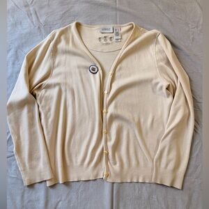 Lands' End 100% Cotton Women's Cardigan in Cream